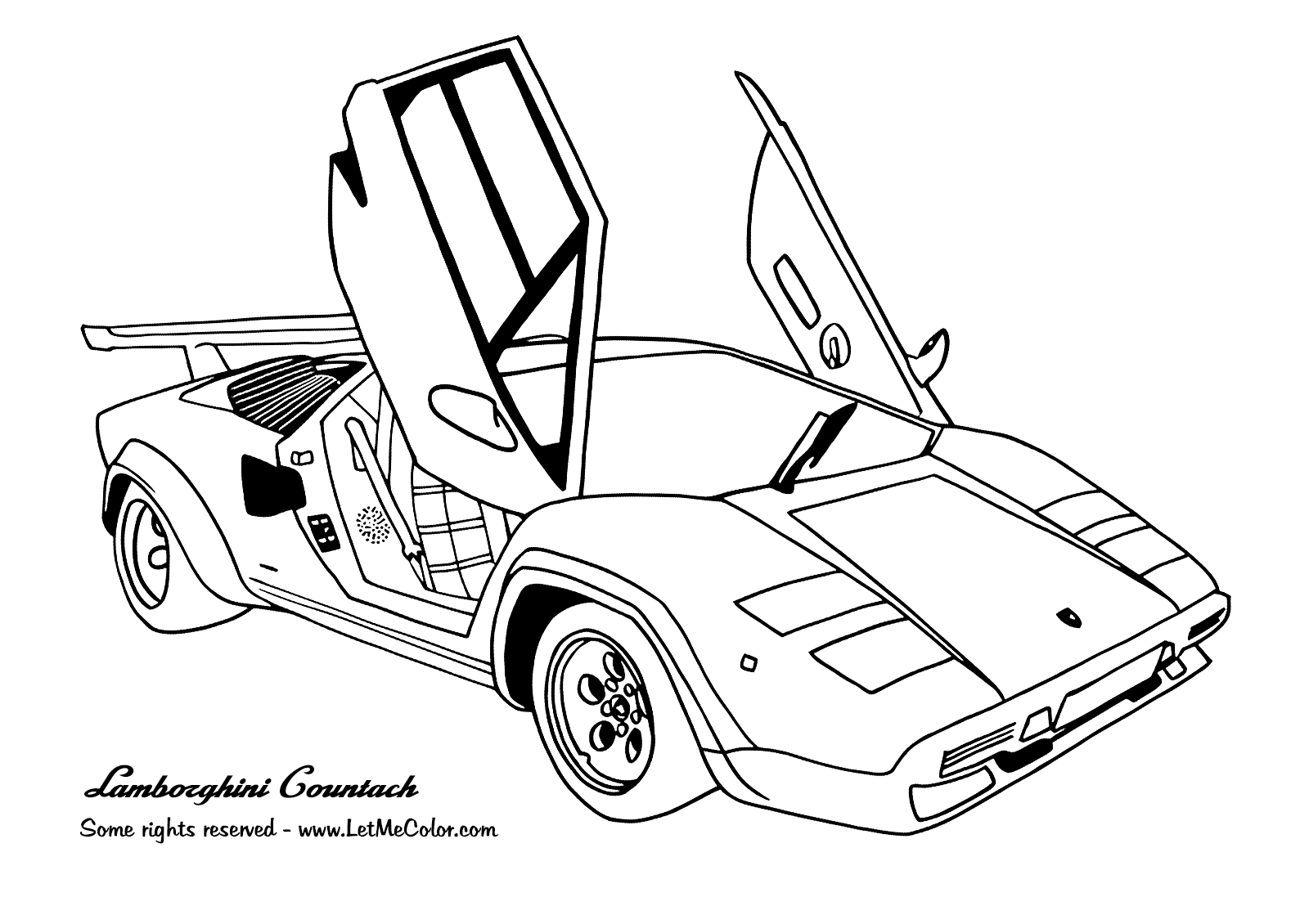 Cars coloring page the great lamborghini countach