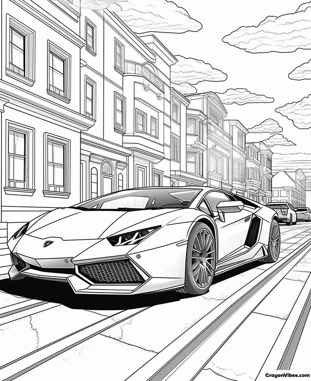 Lamborghini coloring pages free printables for kids and adults