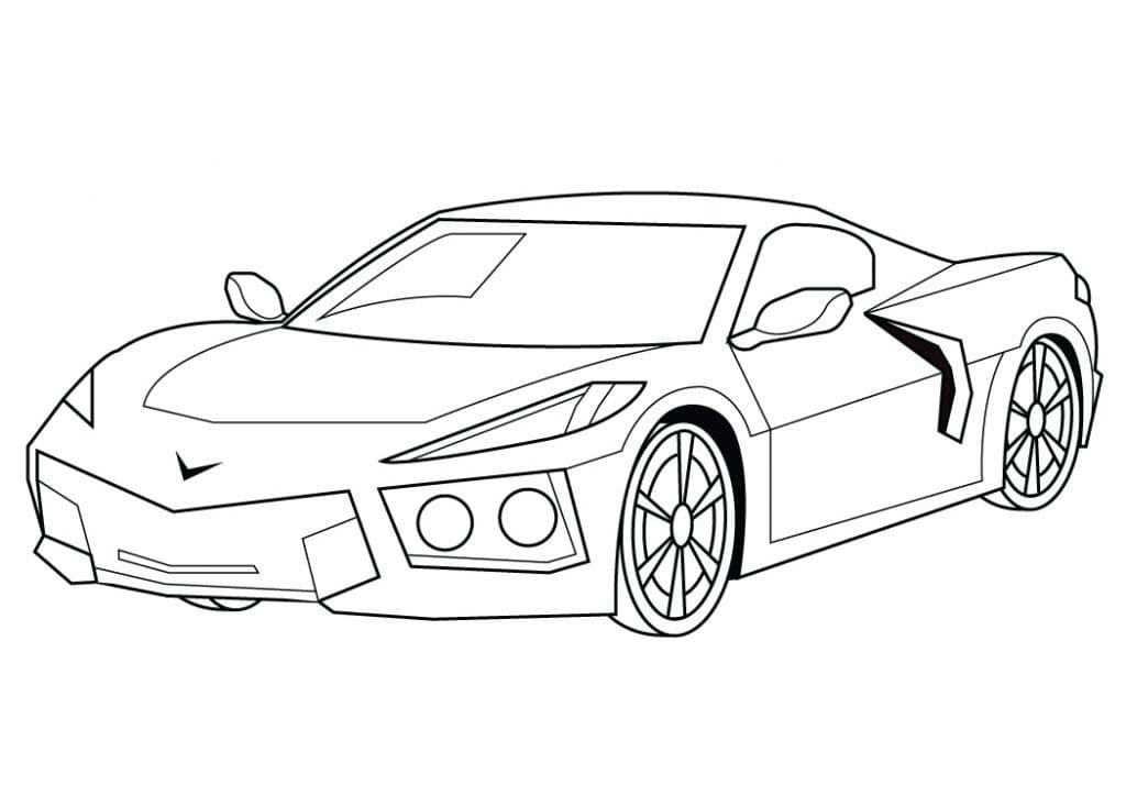 Sports car coloring pages