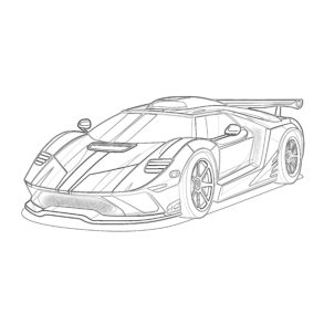 Printable police supercar coloring page