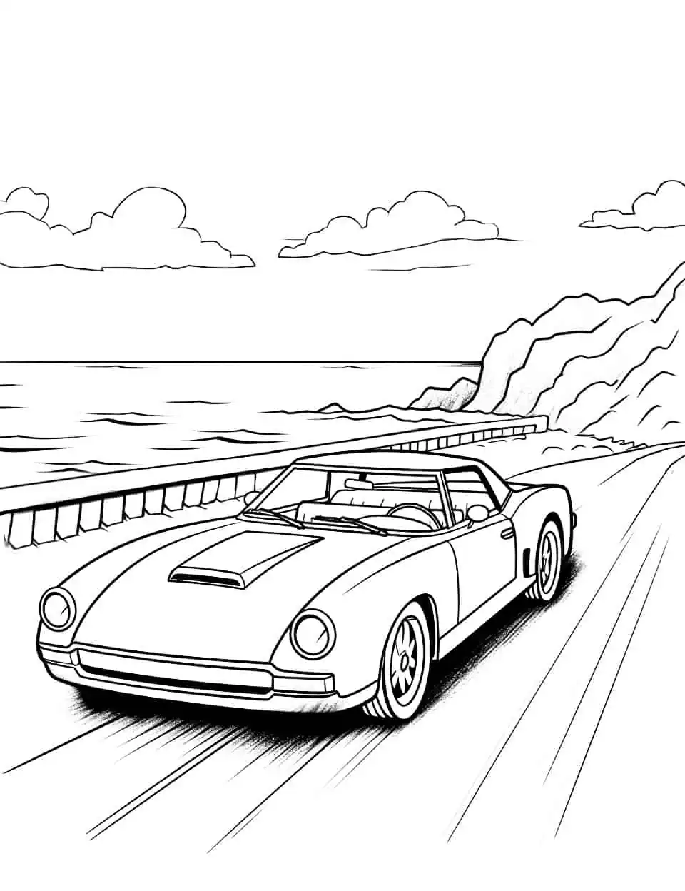 Car coloring pages free printable sheets