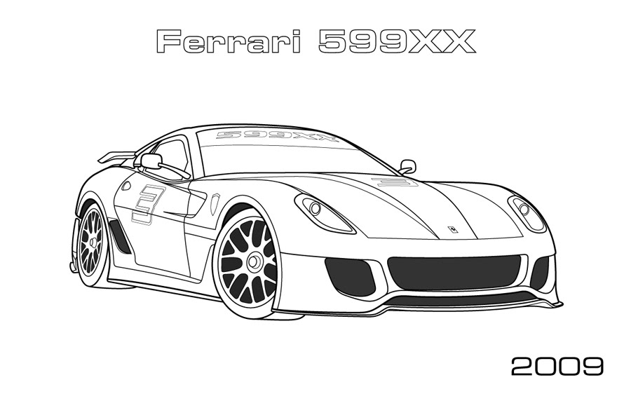 Coloring page sports car tuning transportation â printable coloring pages