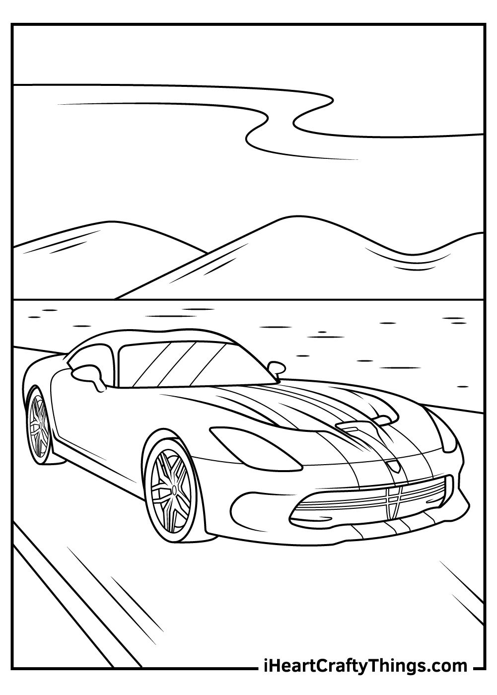 Sports car coloring pages updated