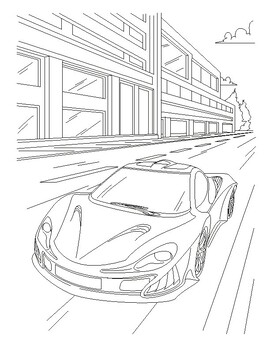 Fast carscoloring pages printable coloring sheets x inches