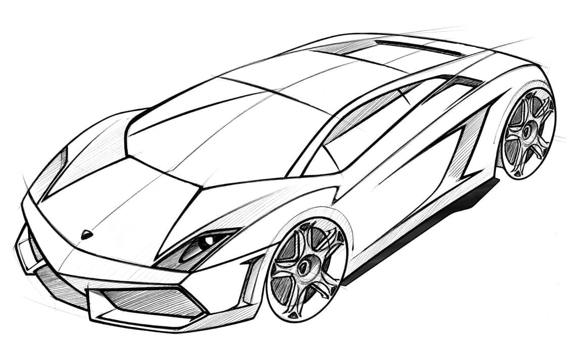 Lamborghini printable coloring page