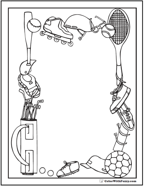 Sports coloring sheets â customize and print pdf