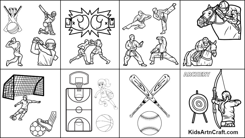Sports coloring pages for kids â free printables