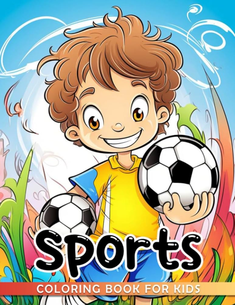 Sports for kids coloring book a variety of sports coloring pages with lovely illustrations gift idea for boys and girls relieving stress relaxation hess shelby books