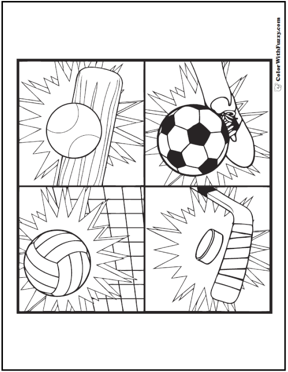 Sports coloring sheets â customize and print pdf