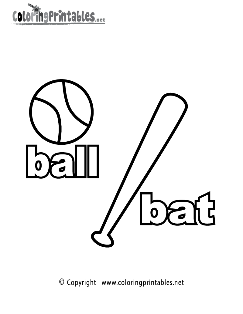 Sports nouns coloring page