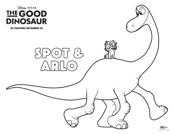 Disney the good dinosaur arlo spot coloring page