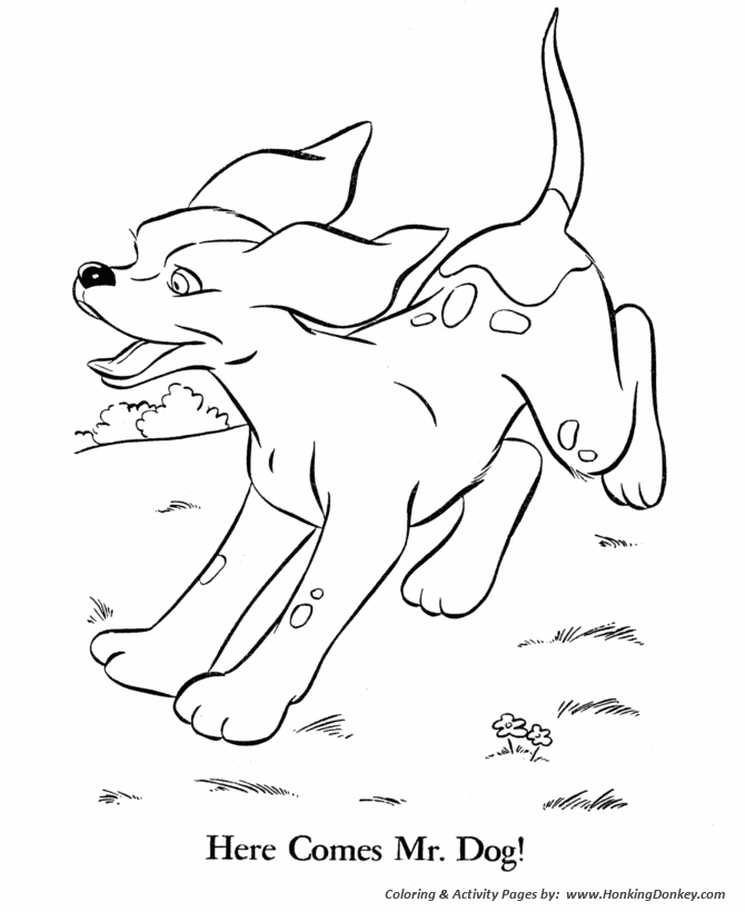 Pet dog coloring pages free printable pet coloring pages spot es running