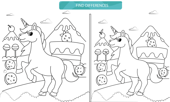 Do spot the difference coloring pages children for amazon by underwork