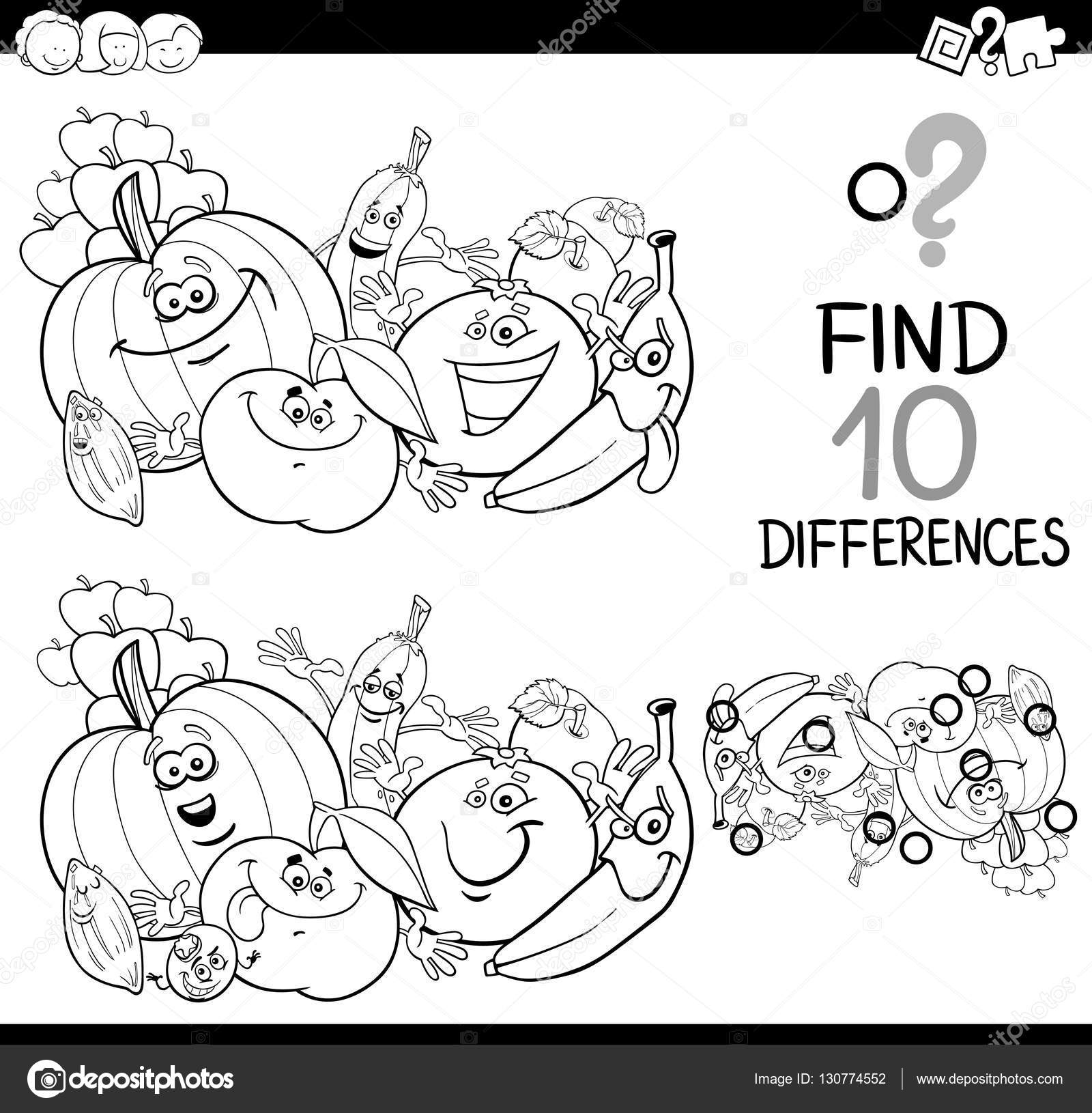 Find the difference coloring page stock vector by izakowski