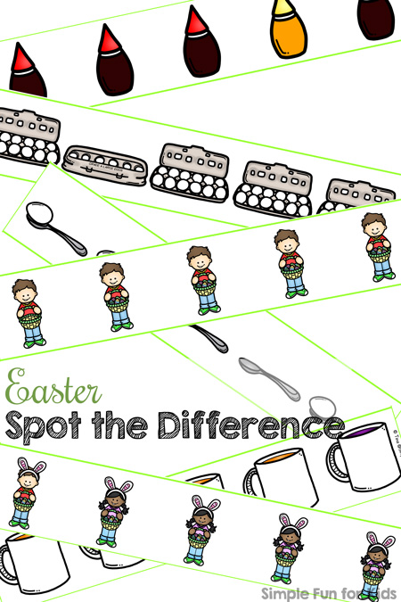 Easter spot the difference printable