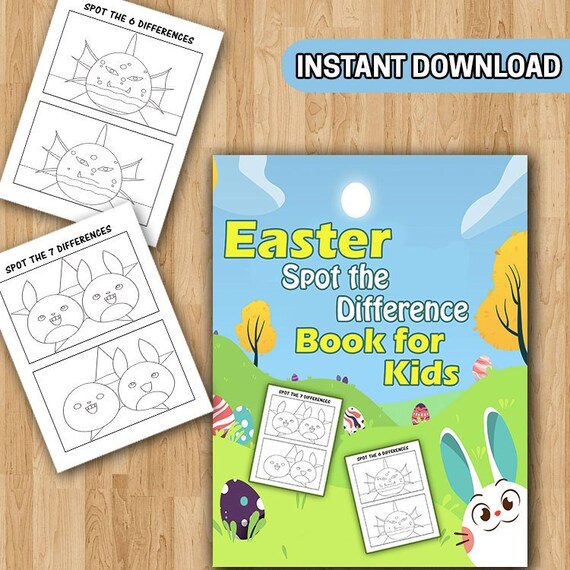 Best value easter spot the difference coloring pages for kids can you seek find whats different in this easter activity book for kids