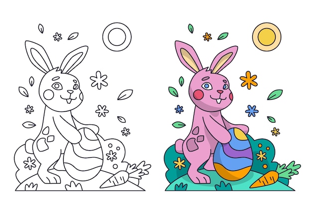 Page easter patterns color by number vectors illustrations for free download