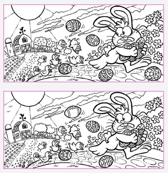 Easter find the difference easter coloring pages easter puzzles easter worksheets