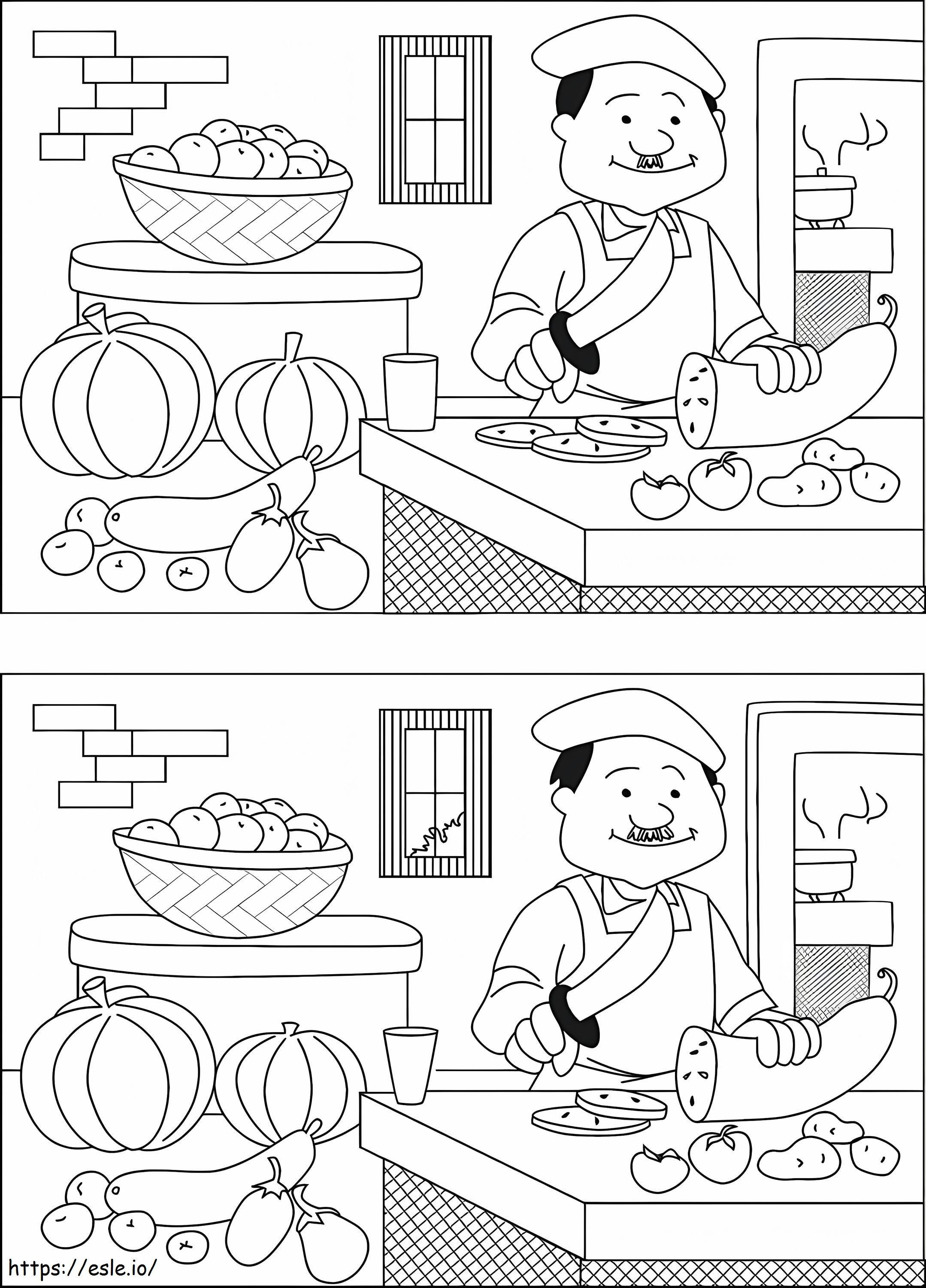 Printable find the difference coloring page