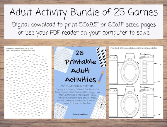 Printable adult activities adult games coloring dot