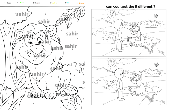 Draw coloring book pages for children and adult by sahirhussin