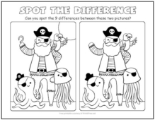 Free printable spot the difference picture puzzles print it free