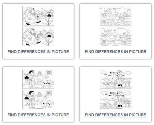 Download printable spot the difference worksheets from free websites