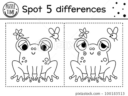 Forest find differences game for children