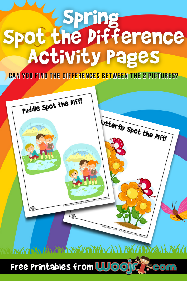 Spring spot the difference activities woo jr kids activities childrens publishing