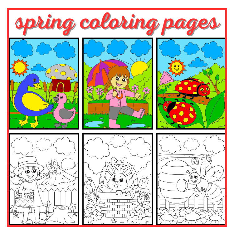 Spring coloring pages fun designs made by teachers