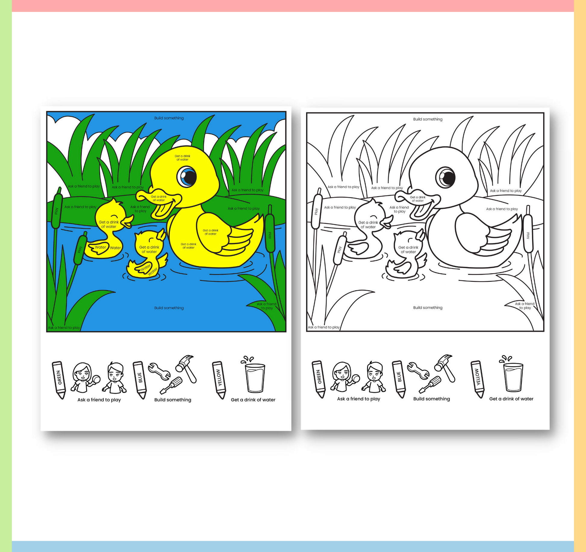 Spring coloring pages for kids â mental health center kids