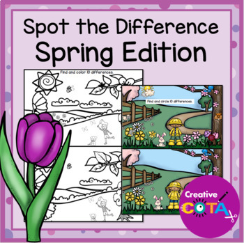 Spring occupational therapy visual perception spot the difference