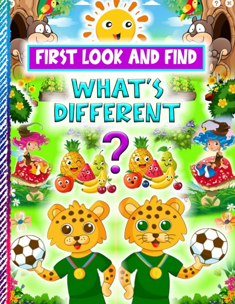 Whats different spot the differences coloring book with puzzles for kids and toddlers childrens activity books with animals willis alex pete books