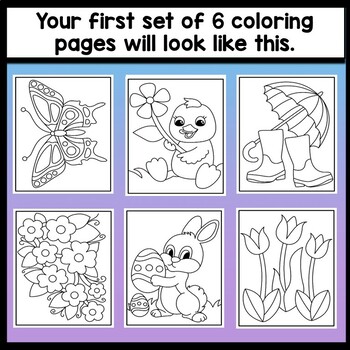 Spring coloring pages different spring coloring sheets tpt