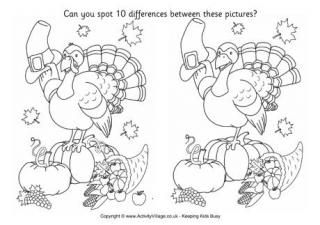 Thanksgiving find the differences thanksgiving loring pages thanksgiving preschool devotions for kids