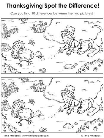 Thanksgiving spot the difference â tims printables thanksgiving activities preschool thanksgiving activities for kids thanksgiving activities