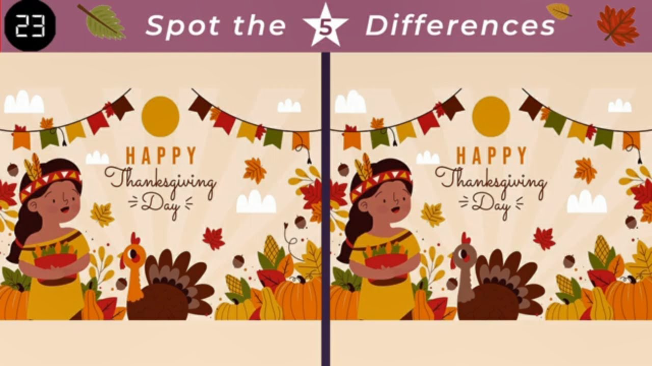 Spot the difference thanksgiving edition