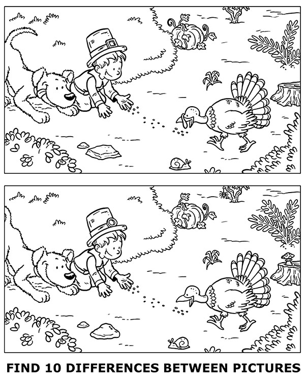 Advanced spot the difference coloring page for kids