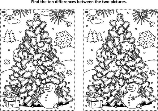 Christmas spot the difference images â browse photos vectors and video