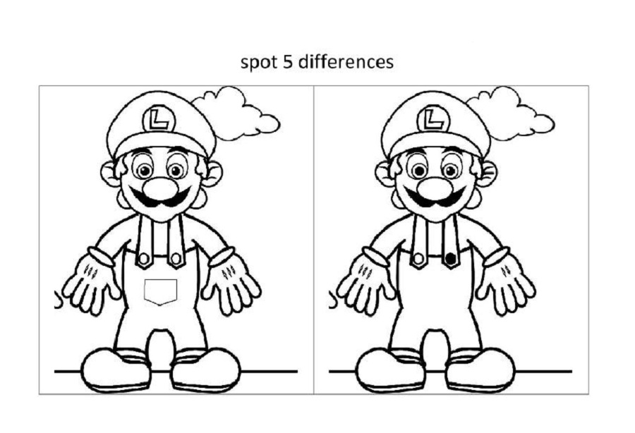 Spot the difference worksheets for kids activity shelter