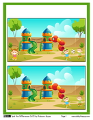 Spot the difference puzzles free printable puzzle games templates