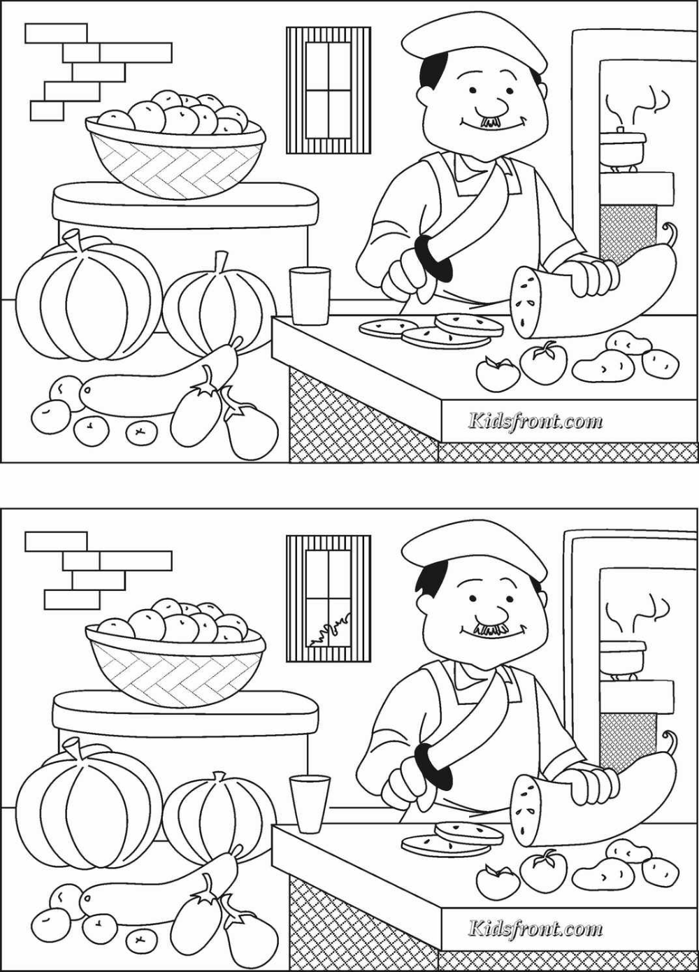 Spot the difference coloring pages download and print for free picture puzzles coloring pages coloring books