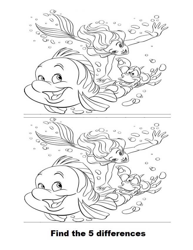 Spot the difference coloring pages coloring pages printable activities for kids hidden pictures