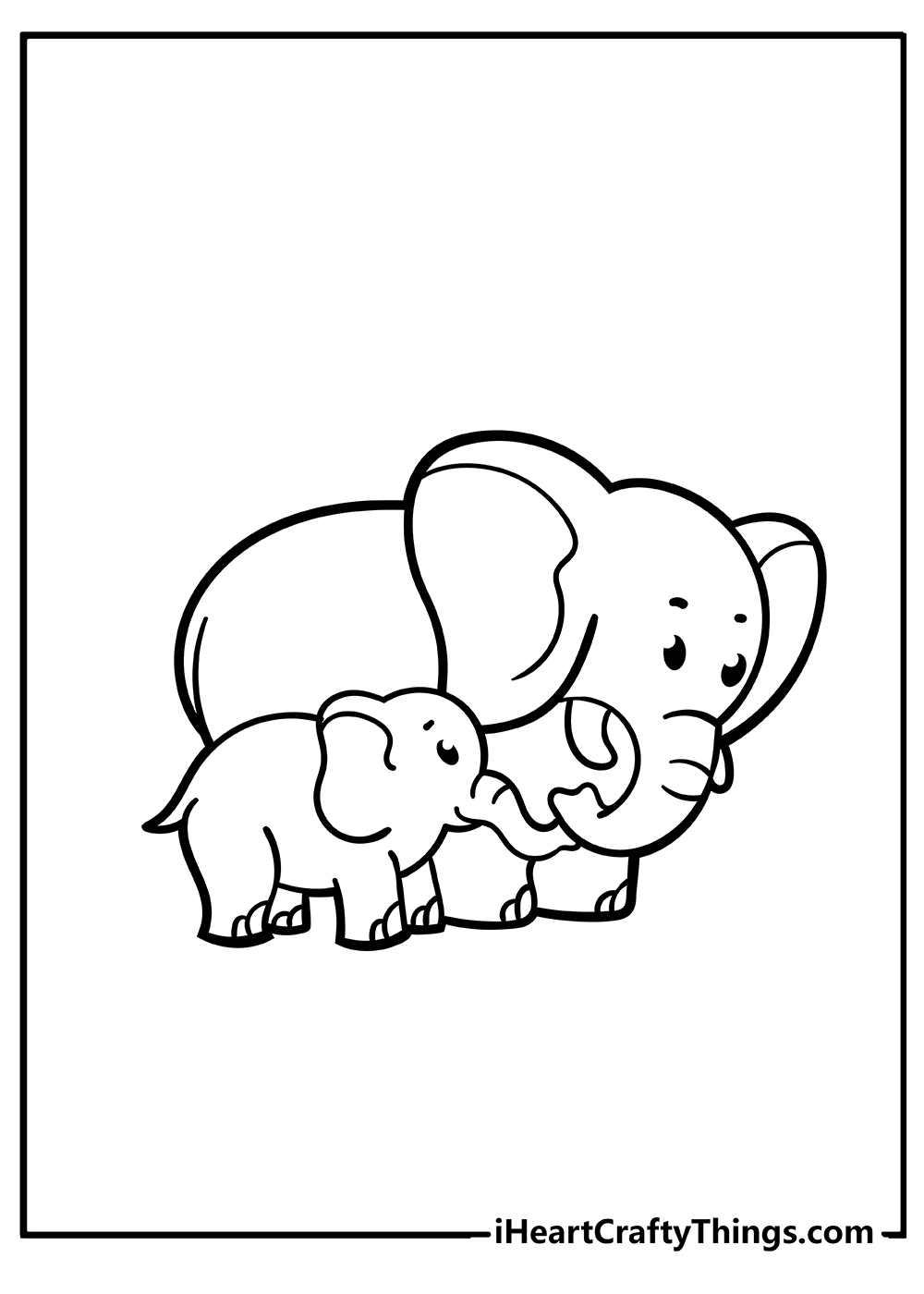 Elephant coloring pages free printables