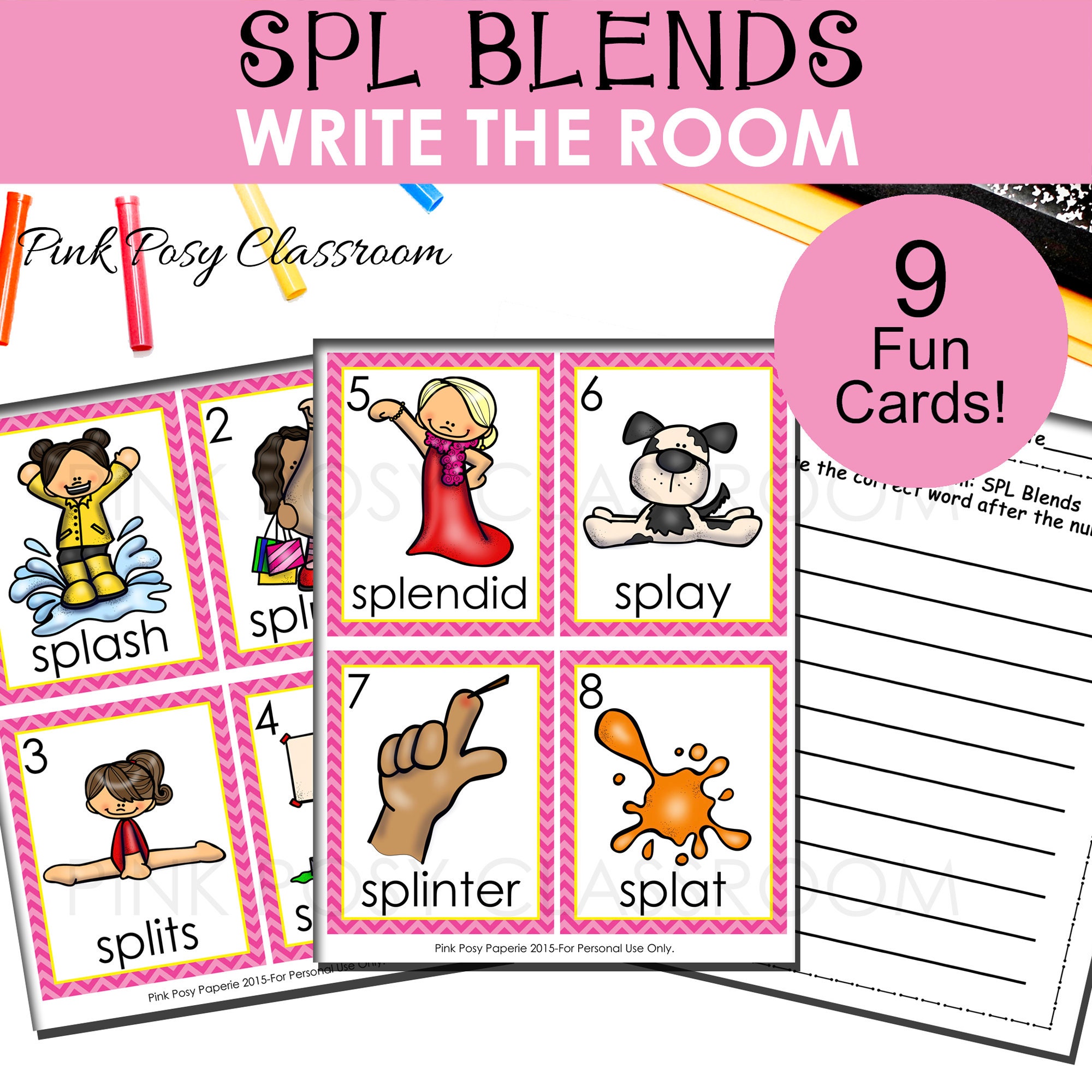 Spl blends trigraphs vocabulary cards spl blends printable blends worksheet writing activity blends flash cards blends letters spl