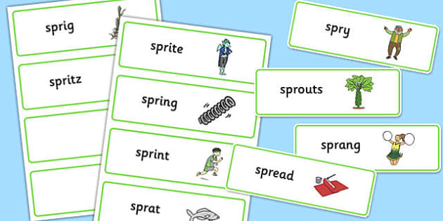 Spr word cards teacher