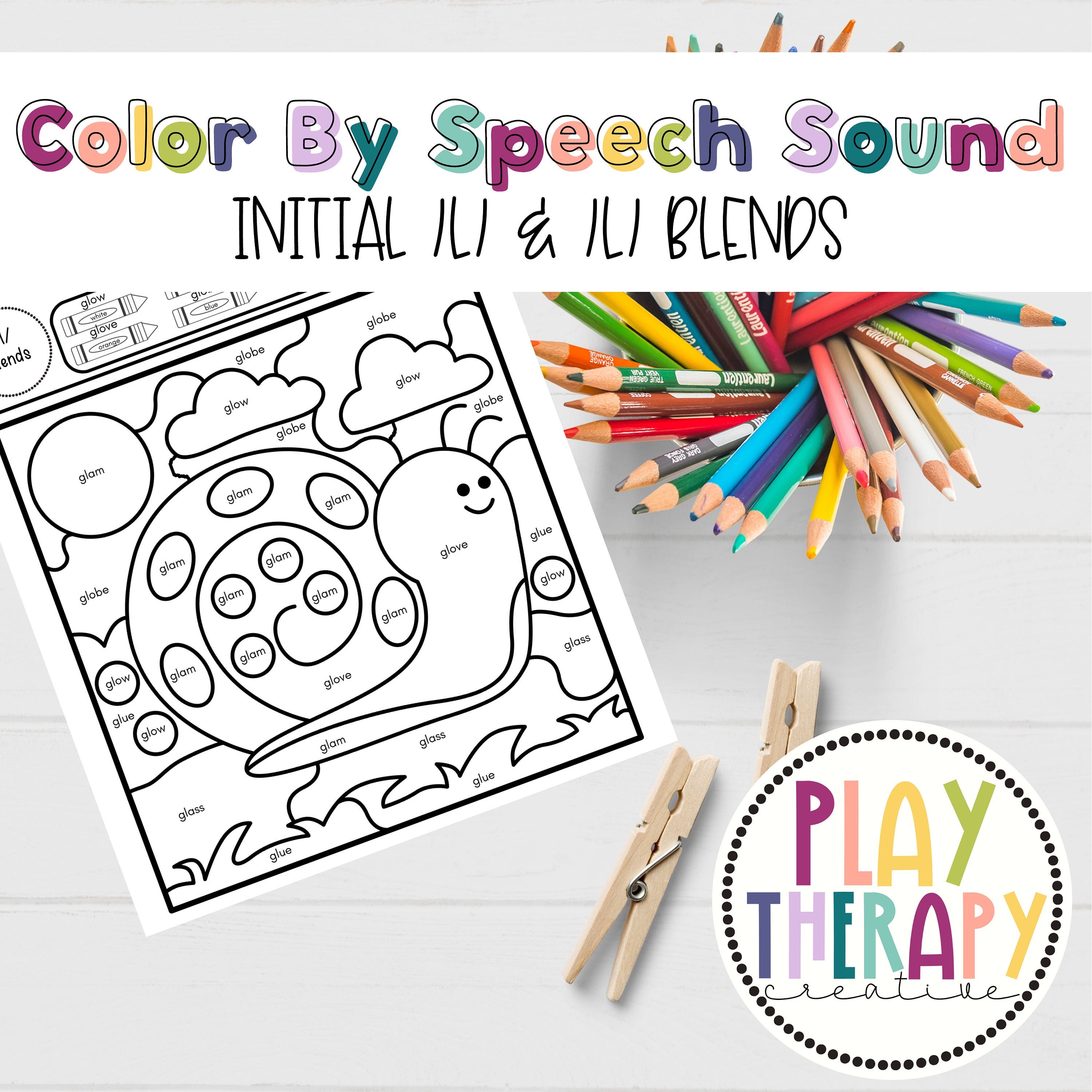 Set of s blends sound spring themed coloring pages for speech therapy articulation practice speech sound worksheet instant download