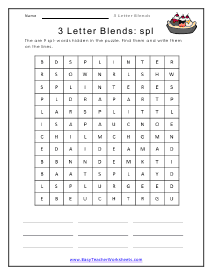 Letter blends worksheets