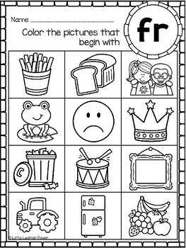 Initial r blends coloring pages