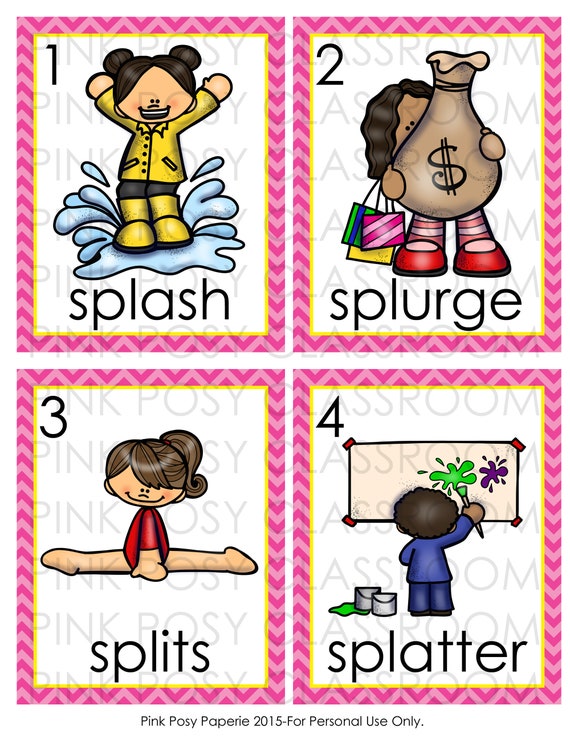 Spl blends trigraphs vocabulary cards spl blends printable